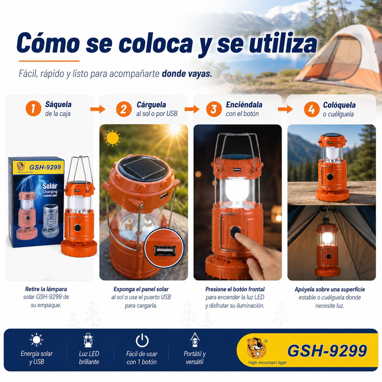lámpara LED, ventilador de emergencia