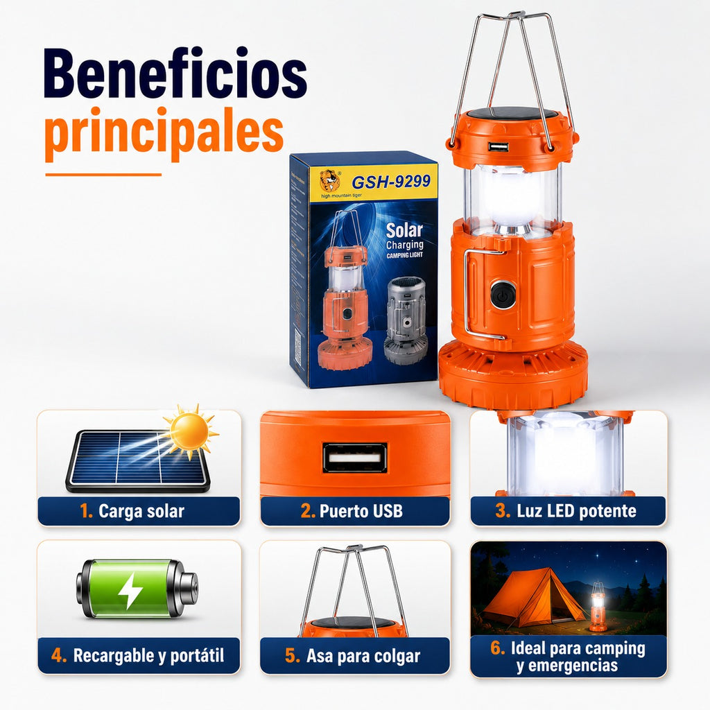 lámpara LED, ventilador de emergencia